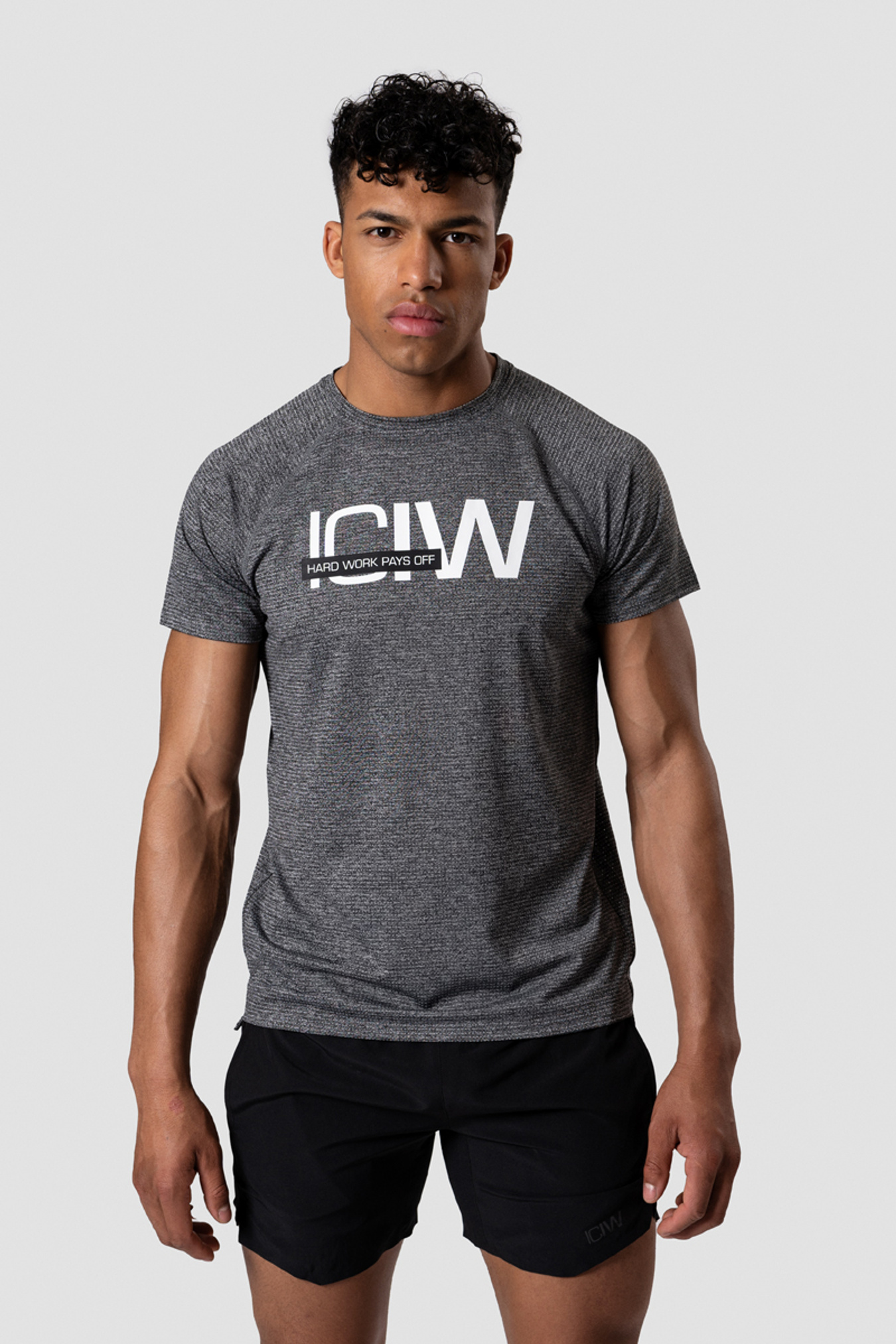 Training Mesh T-shirt Grey Melange Men - image 1