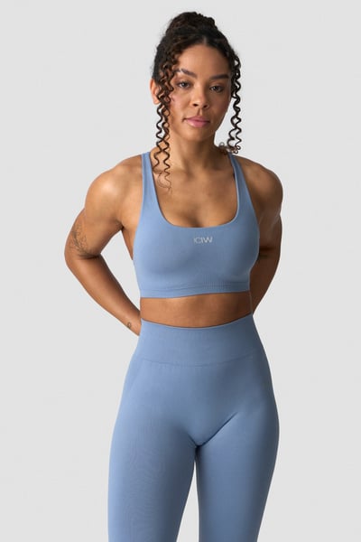 Smooth Seamless Sports Bra Metal Blue - undefined